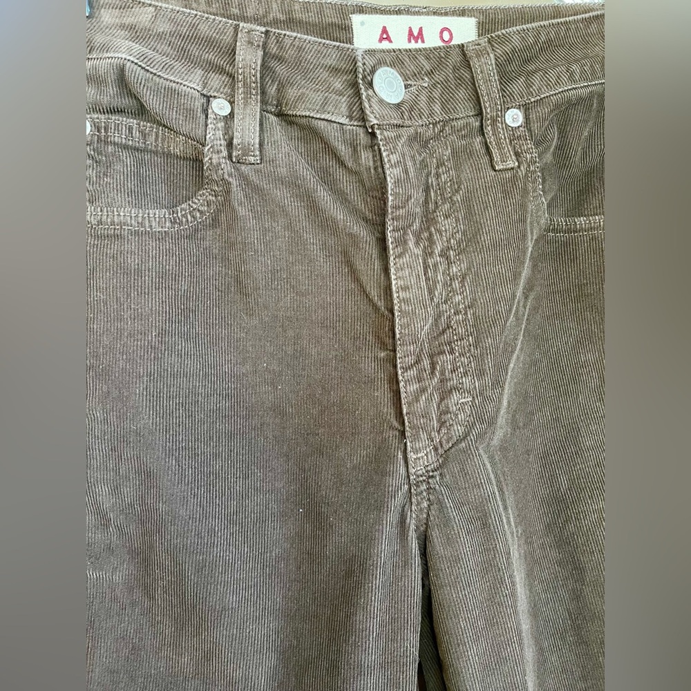 AMO CHLOE CROP CORDUROY. Chestnut Brown. Size 28. EUC. - Picture 3 of 9